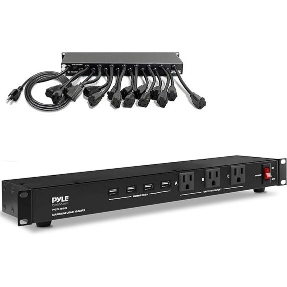 Pyle 19 Outlet Rackmount Power Distribution Unit