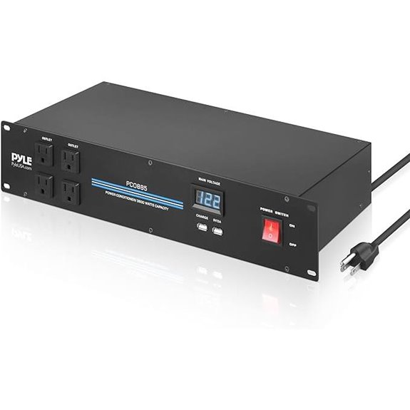 PylePro PDU Surge Protector Power Strip 20 Outlets