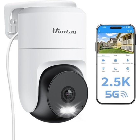 VIMTAG 2.5K Outdoor/Indoor Security Camera with Pan