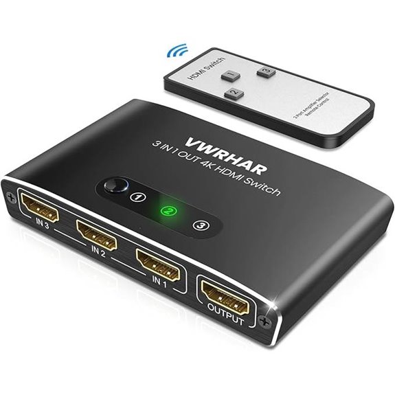 HDMI Switch 3 in 1 Out 4K UHD with Remote