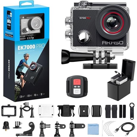 AKASO EK7000 Pro 4K Action Camera with Accessories