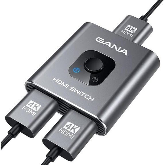 GANA 4K HDMI Switcher 2-in-1 Manual Splitter