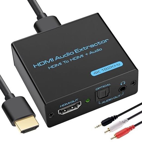 HDMI Audio Extractor 4K to Optical & Aux