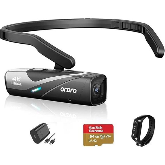 ORDRO EP8 4K Wearable Camera with Gimbal & Wi-Fi