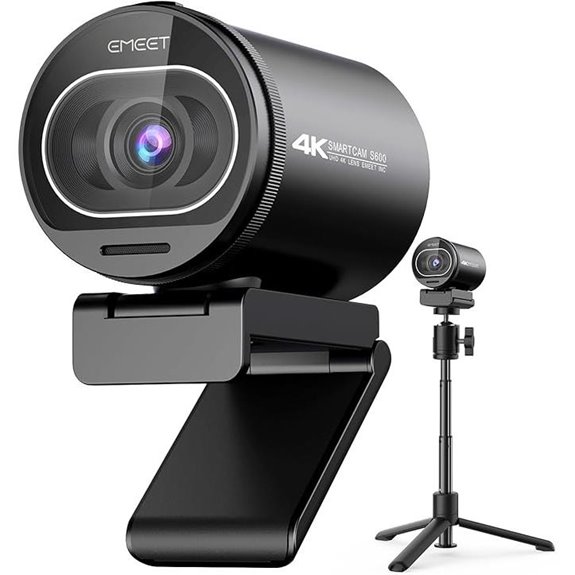 EMEET S600 4K Webcam with Tripod and Privacy