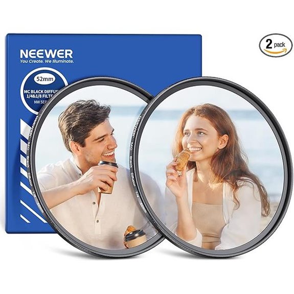 NEEWER 52mm Diffusion Camera Lens Filter Set (2 Pack)