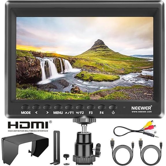 Neewer 7-inch HD Camera Field Monitor with Sunshade