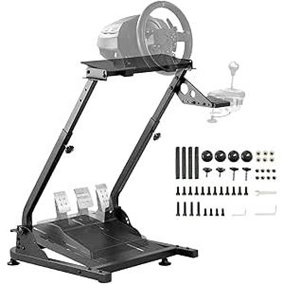 Height Adjustable Racing Wheel Stand for Logi & Thrustmaster