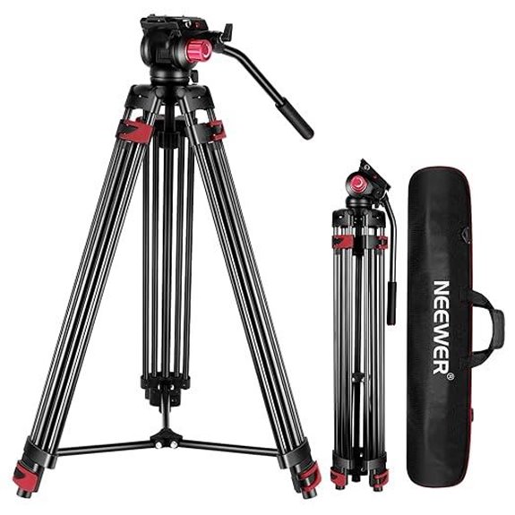 NEEWER 79 Aluminum Camera Tripod with Fluid Head