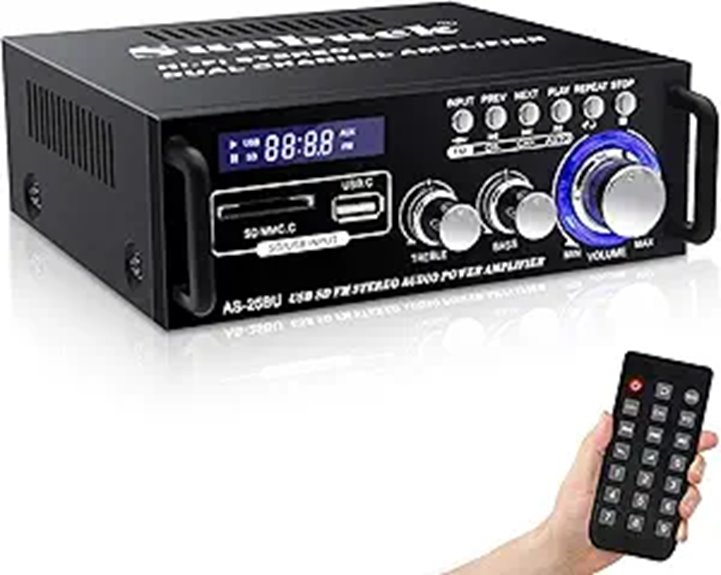 Sunbuck Small Stereo Amplifier with Bluetooth and Optical