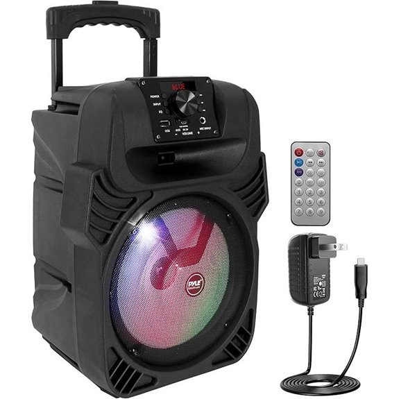 Pyle 8 Bluetooth PA Speaker with Lights & Mic