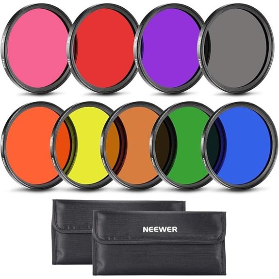 NEEWER 9-Pack Color Lens Filter Set for Cameras