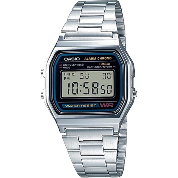 Casio A158WA Digital Watch with Alarm & LED Light