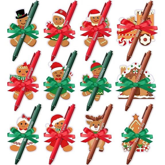 Pasimy Christmas Sticky Note & Pen Set (24 Pack)