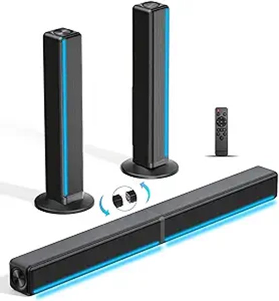 RGB LED Soundbar with Bluetooth & Surround Sound
