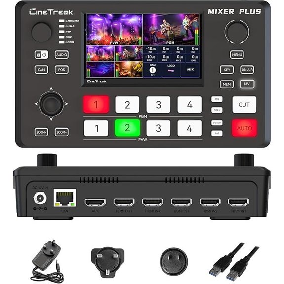 Mixer Plus Compact HDMI Video Switcher with Built-in Screen