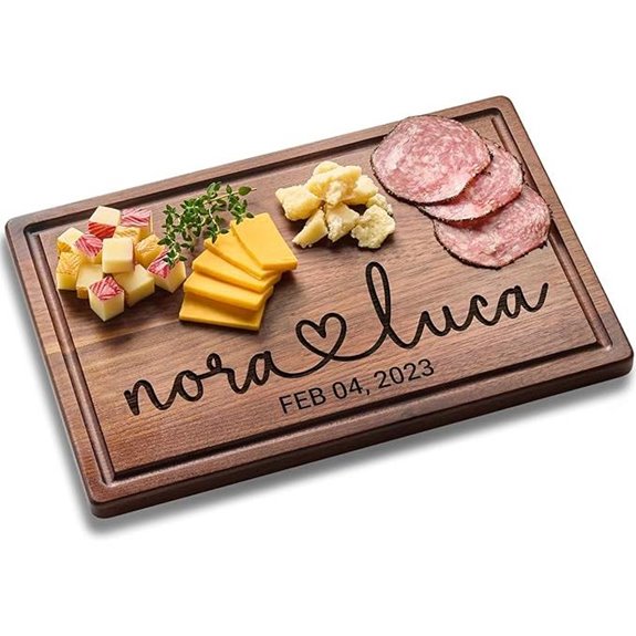 Personalized Wedding Cutting Board Engraved Couples Gift