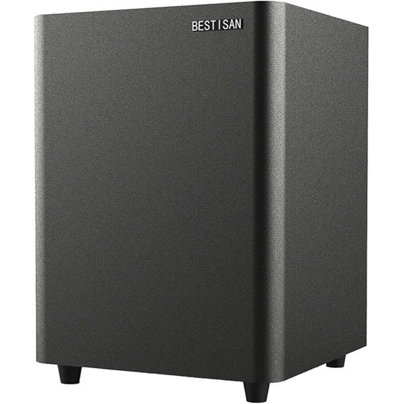 BESTISAN Powered Subwoofer with Deep Bass and Inputs