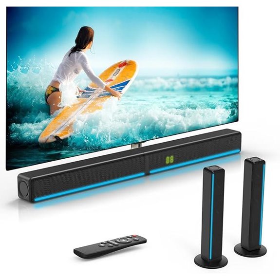Detachable 2.2 Sound Bar with Subwoofer and RGB Lights