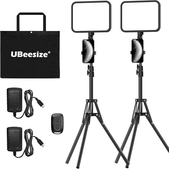 UBeesize 2-Pack LED Video Light Kit