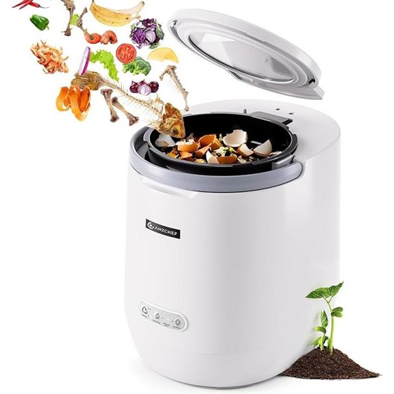 AMZCHEF Electric Kitchen Compost Bin 4L Auto-Clean