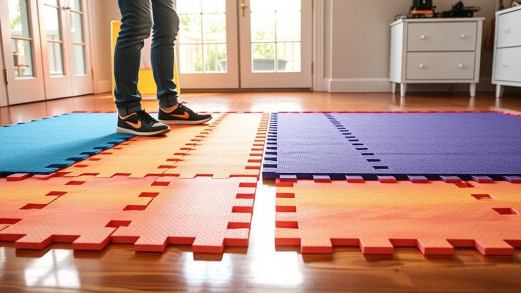 enhance stability with floor padding