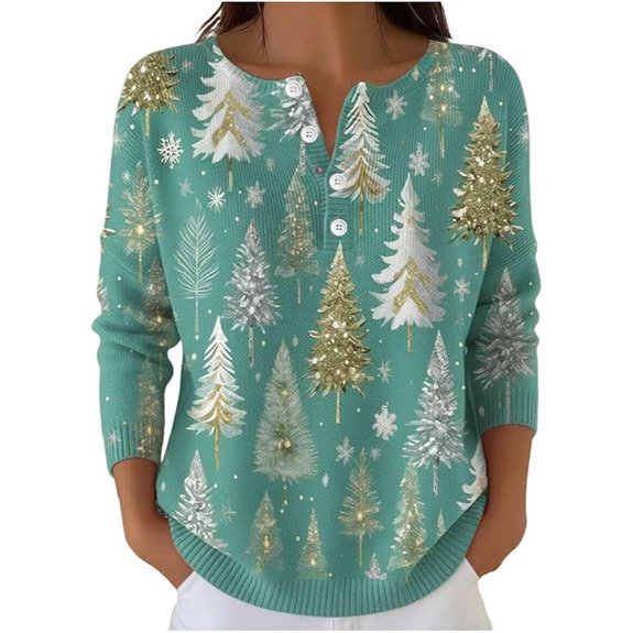 Christmas Women's Long Sleeve V-Neck Shirt