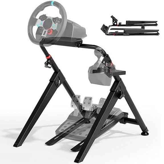 ARES WING Foldable Racing Wheel Stand for Consoles and PC