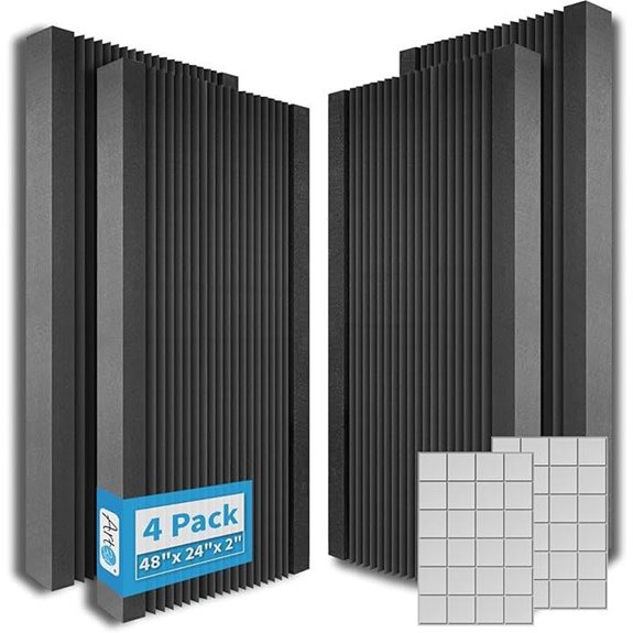 Art3d 4-Pack Acoustic Foam Panels for Soundproofing