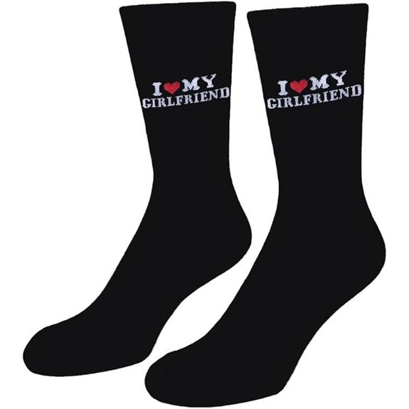 Love My Girlfriend Socks for Boyfriend Gifts