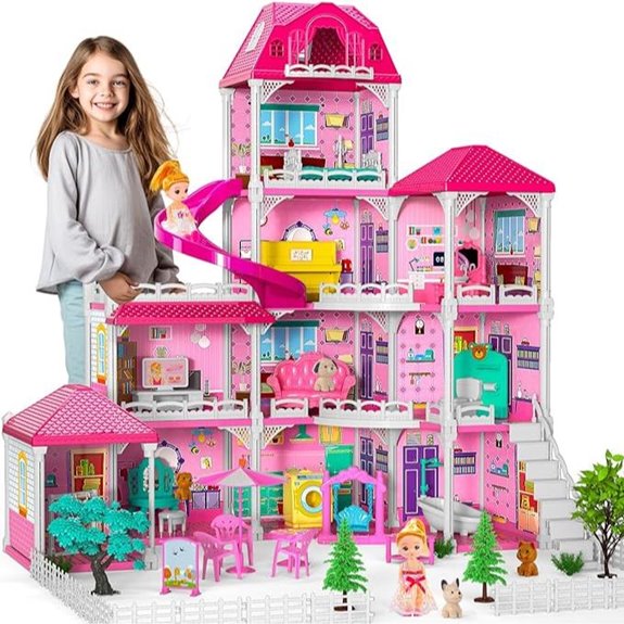 Doloowee Dolls House with Accessories for Girls