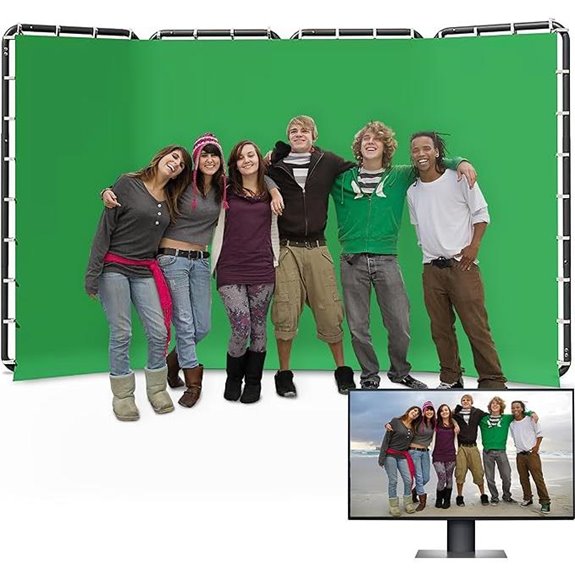 Green Screen Backdrop with Stand for Studio & Streaming