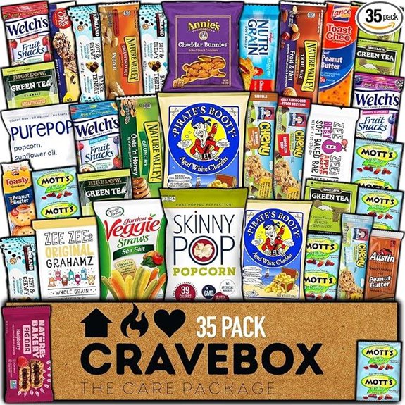 CRAVEBOX Healthy Snack Box 35 Count Gift Pack