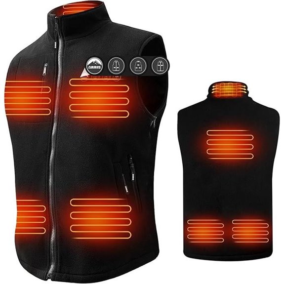 ARRIS Men’s Heated Fleece Vest with Battery Pack
