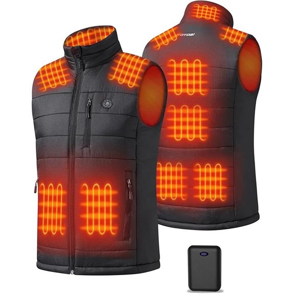 Heated Men’s Vest with 16000mAh Battery and 9 Heating Zones