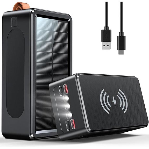 90000mAh Power Bank with Solar and 35W Fast Charging