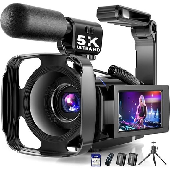5K UHD Vlogging Camera with 64MP 16X Zoom