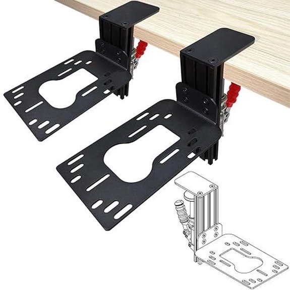 WELLMETE Hotas Flight Desk Mount for Joysticks