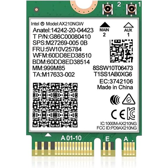 Intel AX210 WiFi 6E Wireless Card for Laptops