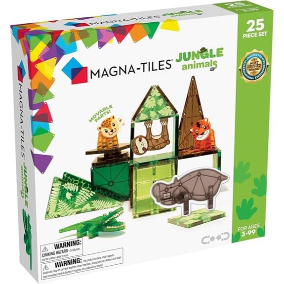 MAGNA-TILES Jungle Animals Magnetic Construction Set