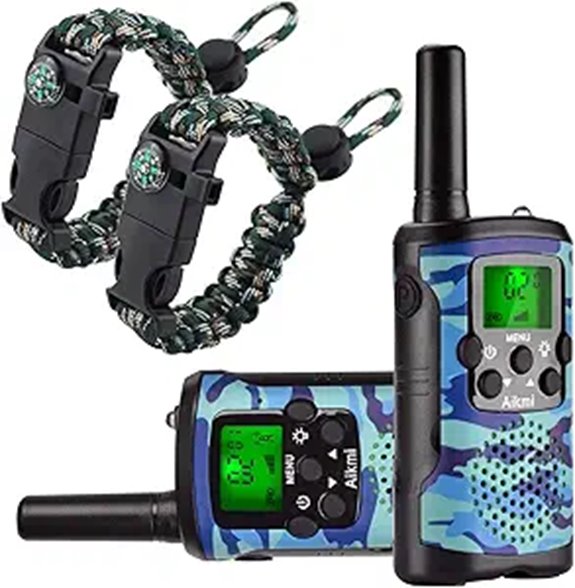 Kids Walkie Talkies 22 Channel 3-Mile Range Blue Camo