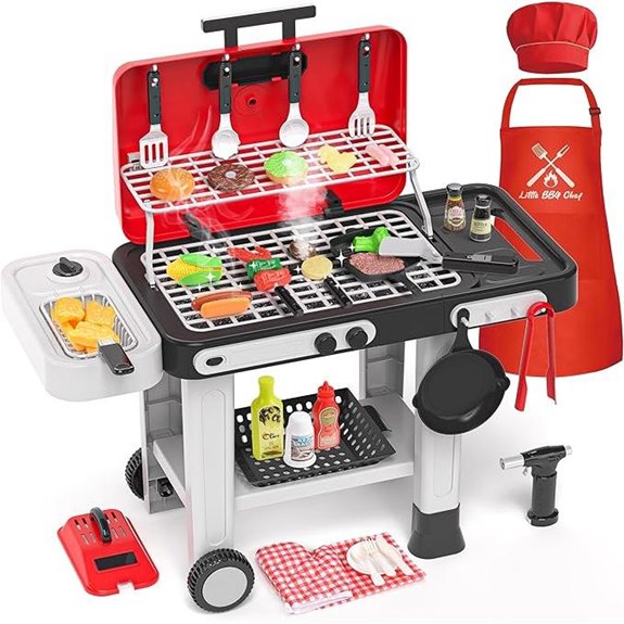 86PCS Kids Play Kitchen Set with Smoke & Lights