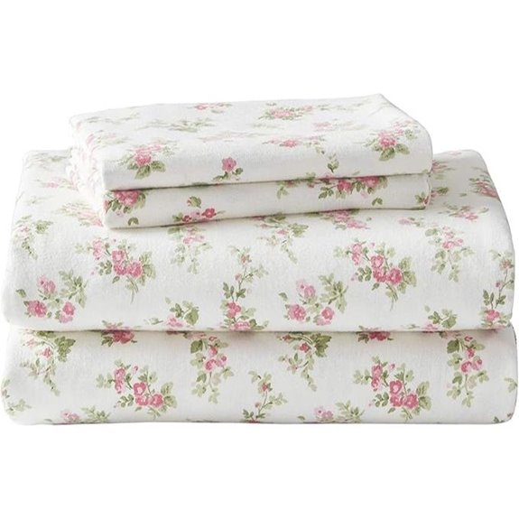 Laura Ashley Flannel Queen Sheets with Pillowcases