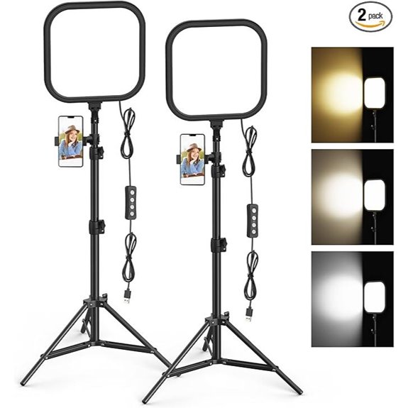 Hagibis 15W LED Video Light Kit with Tripod