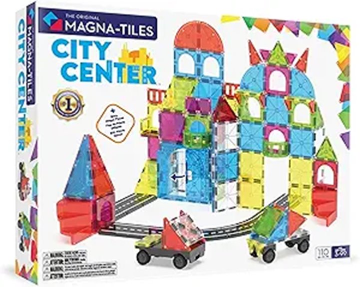 Magna-Tiles City Center 110-Piece Magnetic Building Set