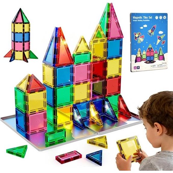 Magnetic Building Tiles Set for Kids (32 Pieces)