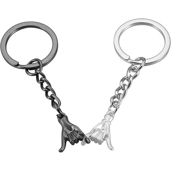 Matching Couple Gift Keychains for Anniversary and Valentines
