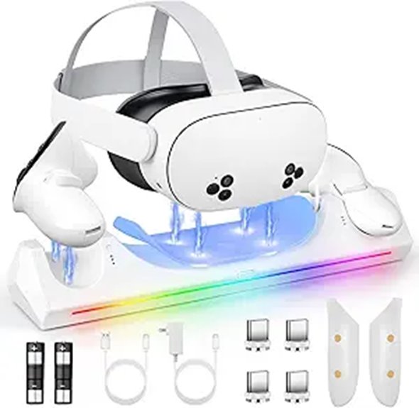 Meta Quest 3S/3 Charging Dock with Batteries and Cables