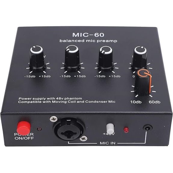 Mic Preamp Gain Booster for Studio & Live Streaming