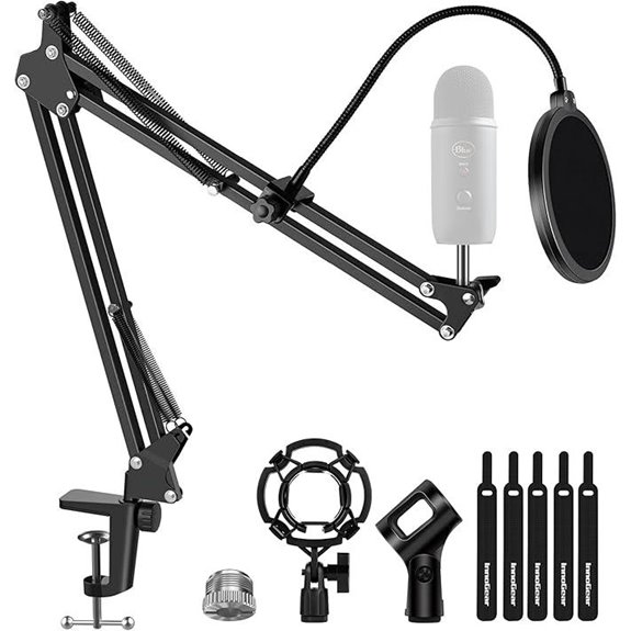 InnoGear Microphone Boom Arm with Shock Mount and Filter
